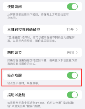 拜泉苹果授权维修站分享iPhone轻点无法唤醒怎么办
