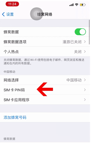 拜泉苹果14维修网分享如何给iPhone14的SIM卡设置密码 